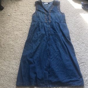 Jean dress with trim detail